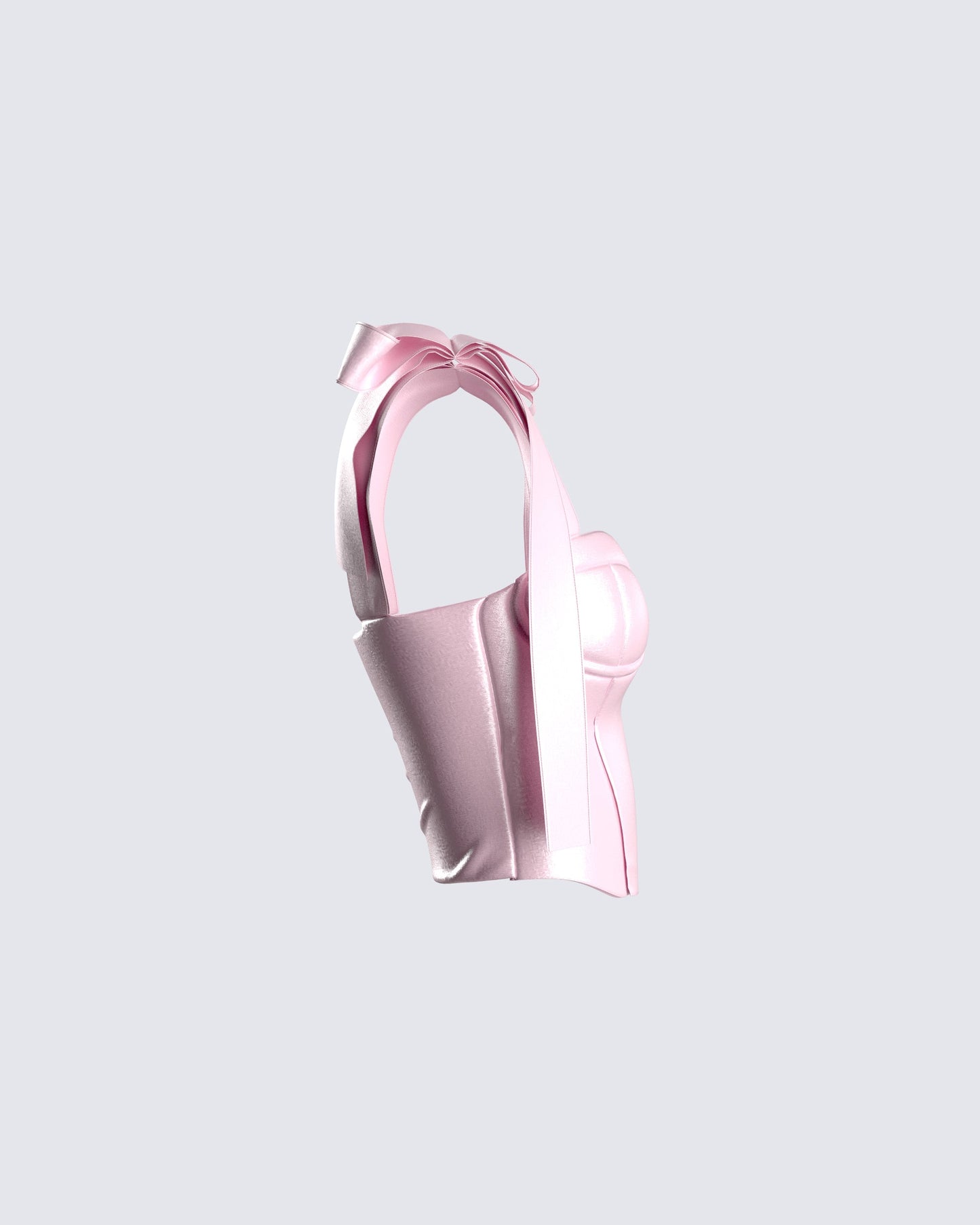 Edith Pink Satin Corset Top