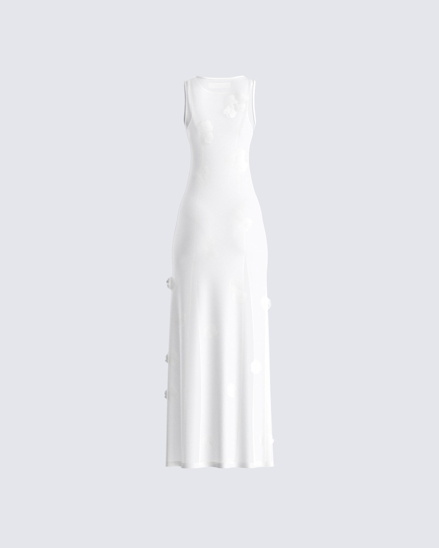 Regina White Floral Maxi Dress