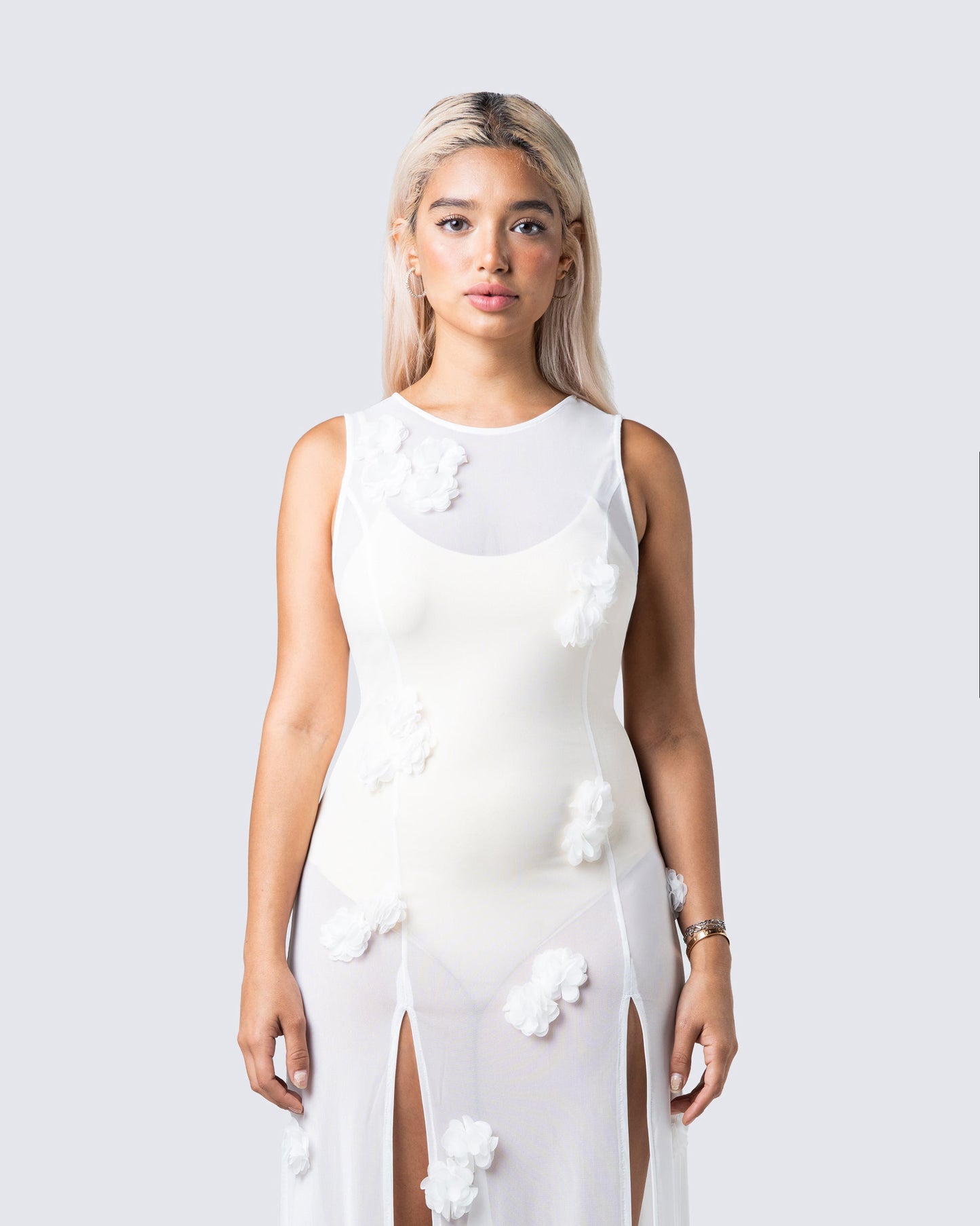 Regina Beige Knit Cami Bodysuit