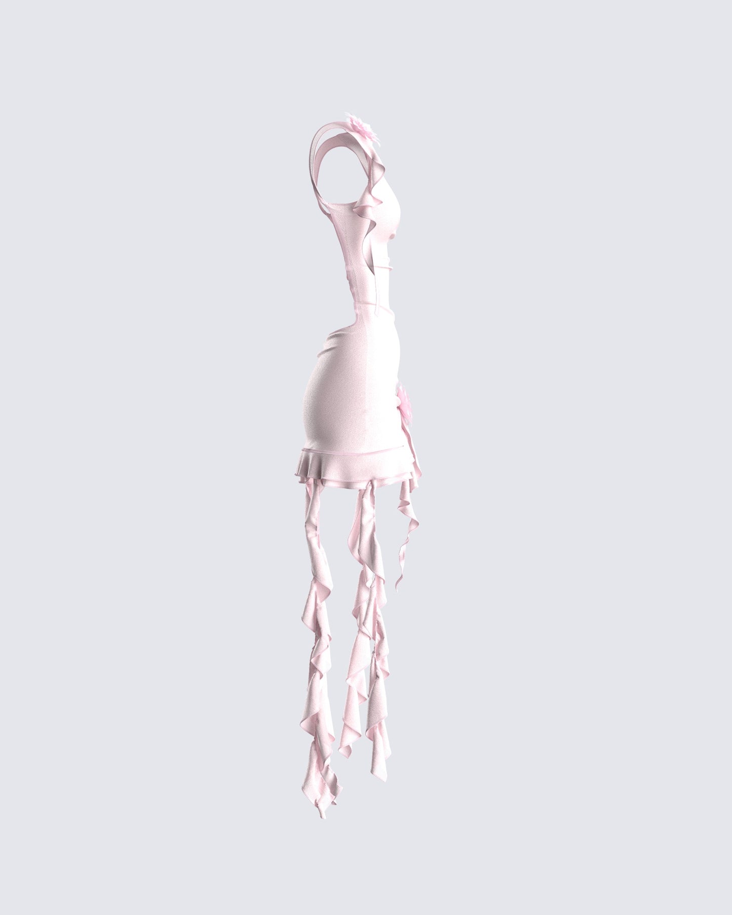 Tiana Pink Ruffle Rosette Dress