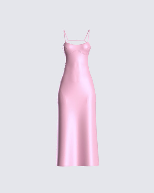 Chrishell Satin Cut Out Midi Dress