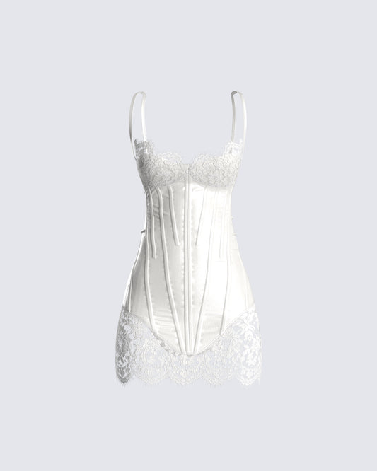 Rosie White Corset Dress